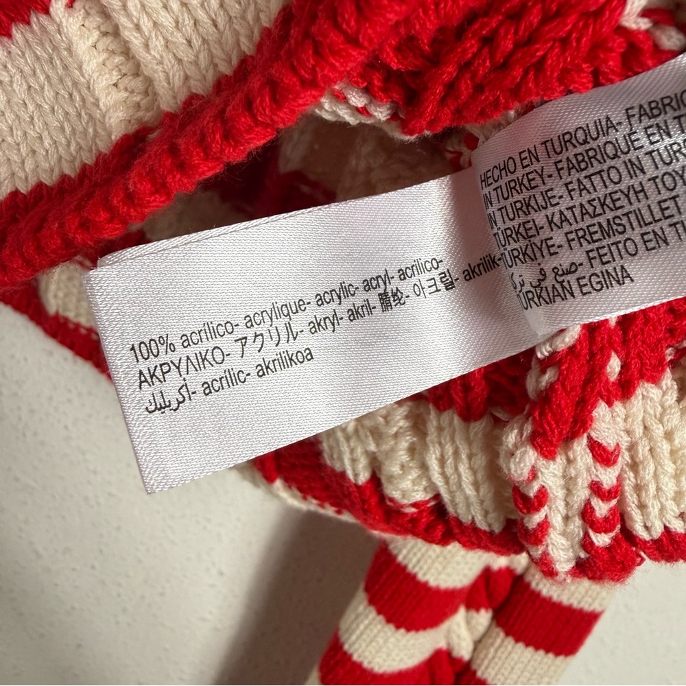 Zara Sailor Collar Striped Cable Knit Cardigan Sweater Red Sz Medium - Picture 5 of 6